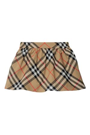 gonna in cotone marrone BURBERRY KIDS | 8096416B9368